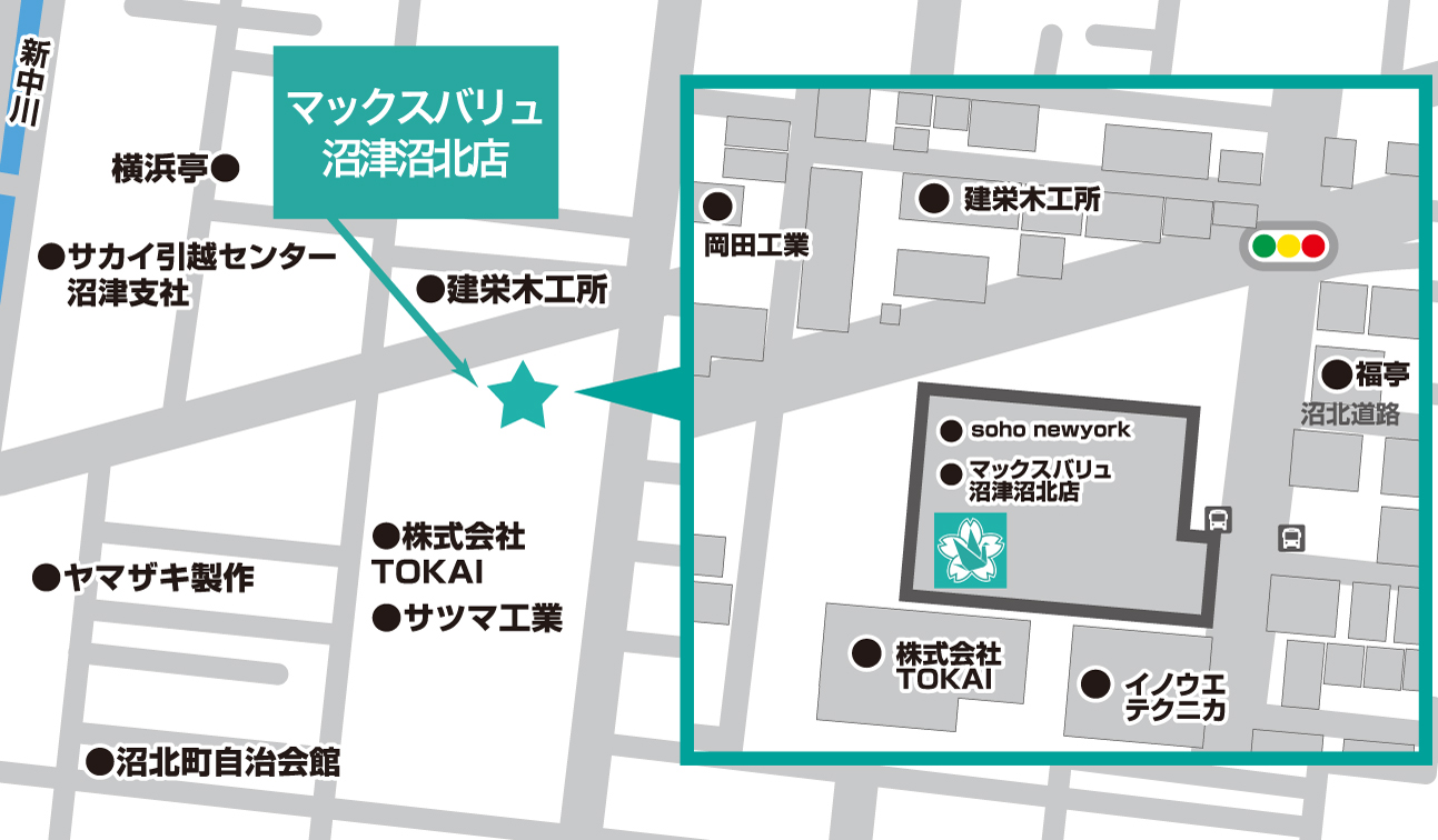 マックスバリュ沼津沼北店の地図