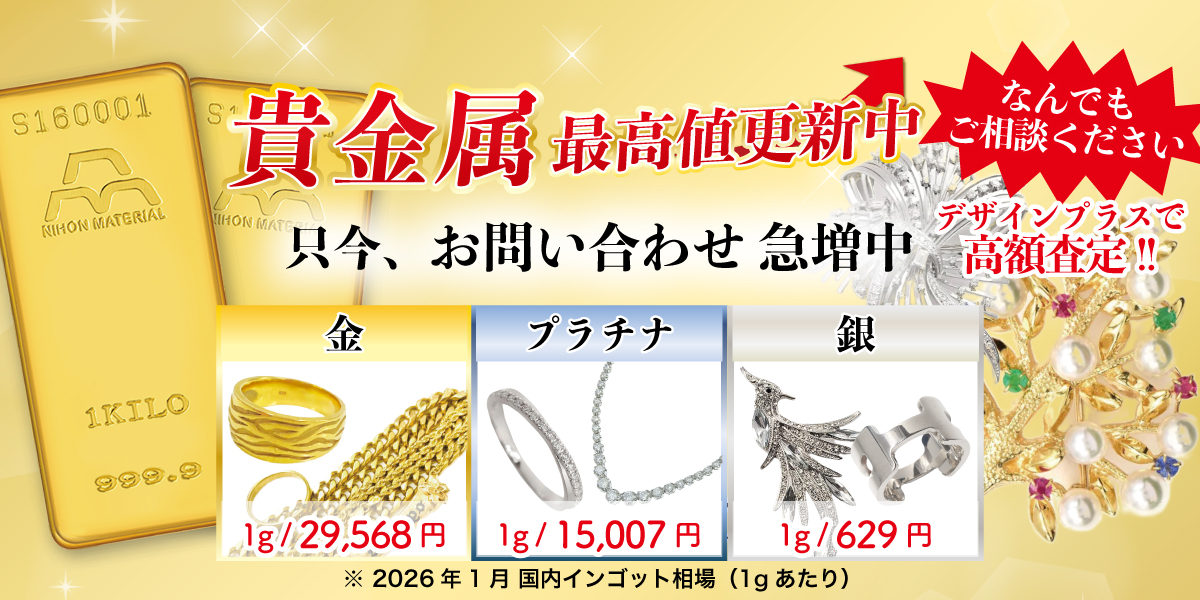 貴金属相場過去最高値！