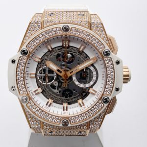 HUBLOT ウブロ キングパワー ウニコ キングゴールド パヴェダイヤ 時計