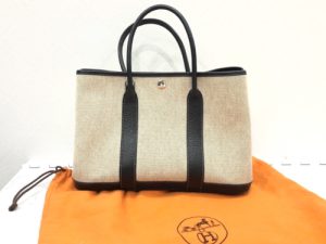 エルメス ガーデンパーティPM トワルアッシュ トートバッグ ブランドバッグ