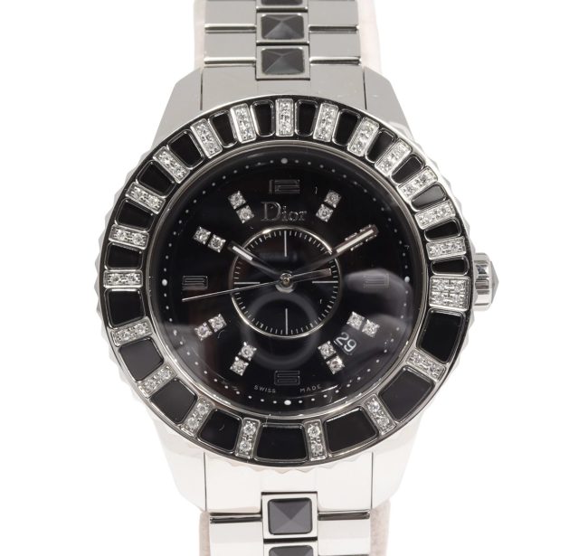 ディオール CD113115 クリスタル ベゼルダイヤ ブランド時計