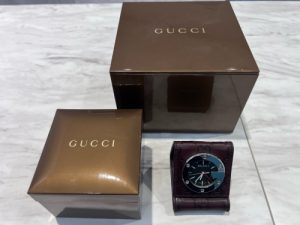 GUCCI グッチシマ レザー テーブルクロック