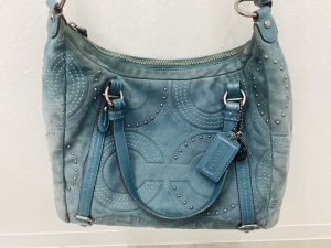 COACH コーチ ハンドバッグ 15276 グリーン スエード
