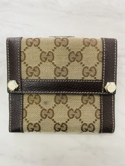 GUCCI GGキャンバス 二つ折り財布