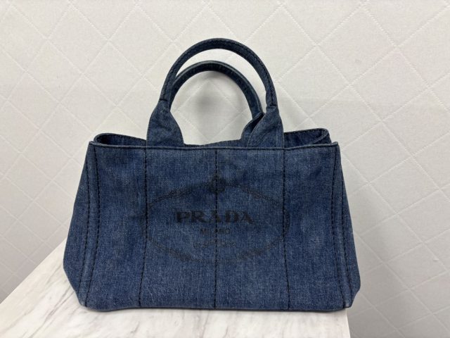 PRADA カナパ デニム トートバッグ