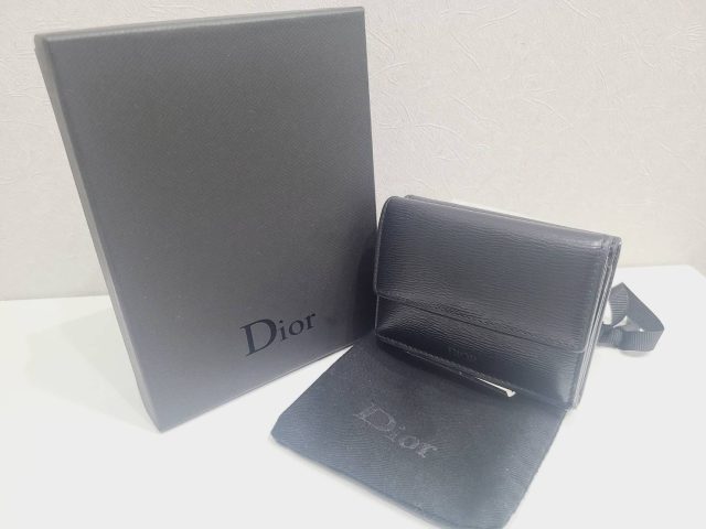 ディオール 三つ折り財布 レザー