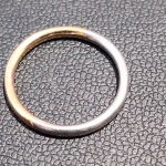 18金　K18　プラチナ900　Pt900　コンビ　リング　指輪　アクセサリー　イニシャル刻印あり