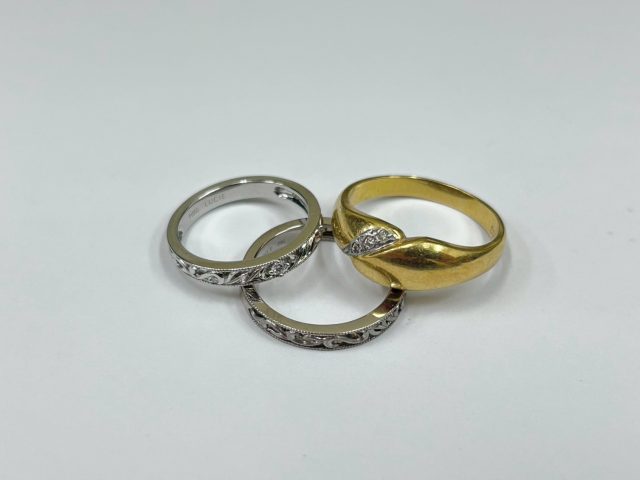 貴金属 金 プラチナ K18 Pt850 ダイヤモンド リング ジュエリー