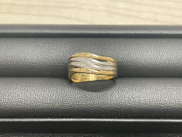 K18/Pt900 コンビリング md付