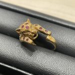 K18 レオパルドリング ルビー付き