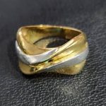 Pt900/K18コンビ　18金　プラチナ900　リング