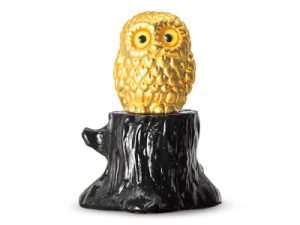 ふくろうの金の置物