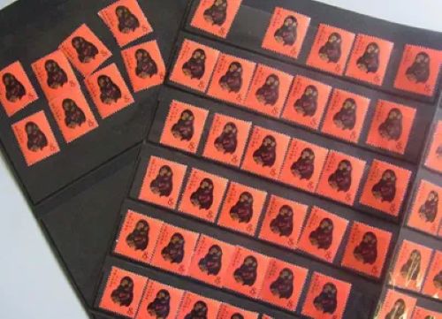 赤猿 中国人民郵政 申 子猿 ヒンジ跡なし 赤ざる 中国切手　プレミア切手　海外切手