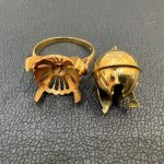 K18　金　貴金属　指輪　鈴