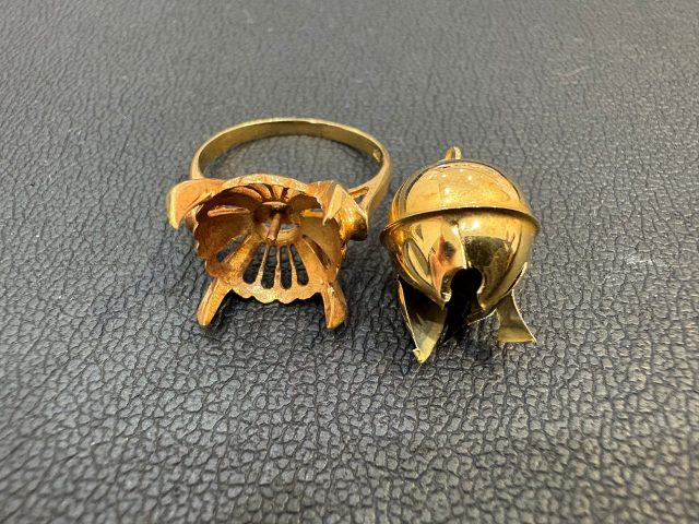 K18　金　貴金属　指輪　鈴