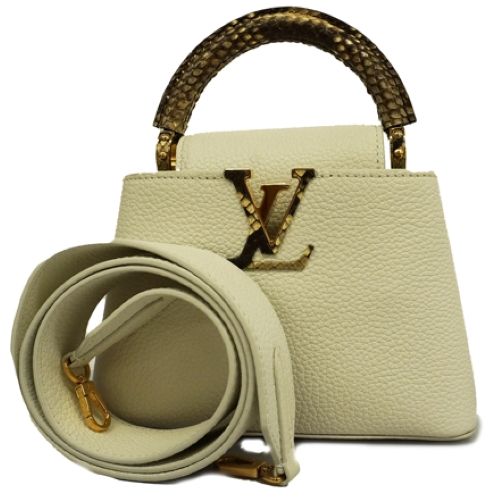 Louis Vuitton ルイヴィトン N98477 カプシーヌMINI ハンドバッグ トリヨンレザー/パイソン