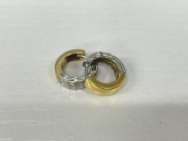 K18WG/YG コンビピアス
