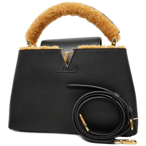 ルイヴィトン Louis Vuitton カプシーヌBB ハンドバッグ ブラックレザー M54879
