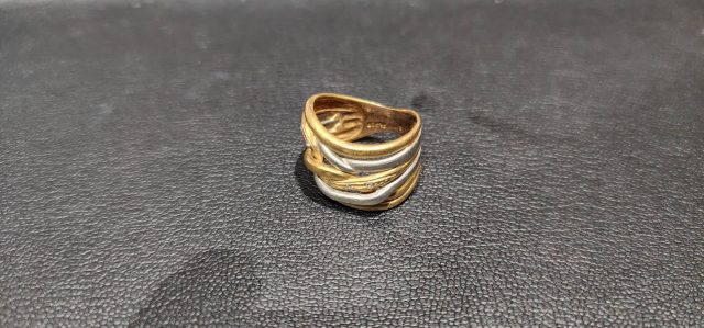 Pt900/K18 プラチナ900/18金 コンビ 指輪 リング