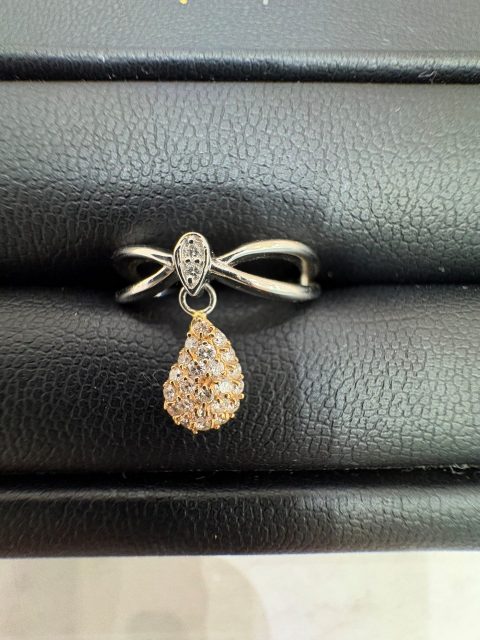 PT900/K18　MD0.2ct　リング　貴金属