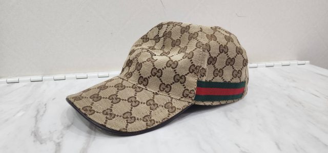 GUCCI　GGキャンバス　シェリーライン　キャップ