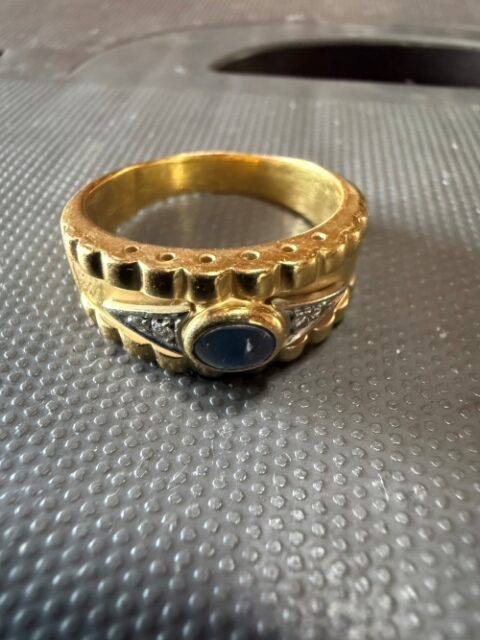 金のリング 金の指輪 サファイア 金 貴金属 アクセサリー
