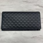 GUCCI グッチ マイクロGG ブラックレザー 長財布 付属品有