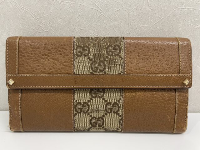 GUCCI グッチ GGキャンバス Wホック 長財布 付属品無し