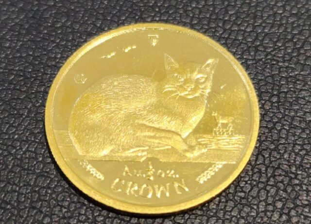 マン島キャット金貨　1/5オンス