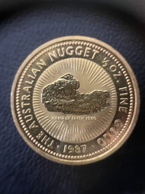 金 K24 オーストラリア ナゲット金貨 1/2oz FINE GOLD
