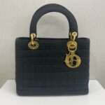 Christian Dior レディディオール カナージュ ナイロン ハンドバッグ