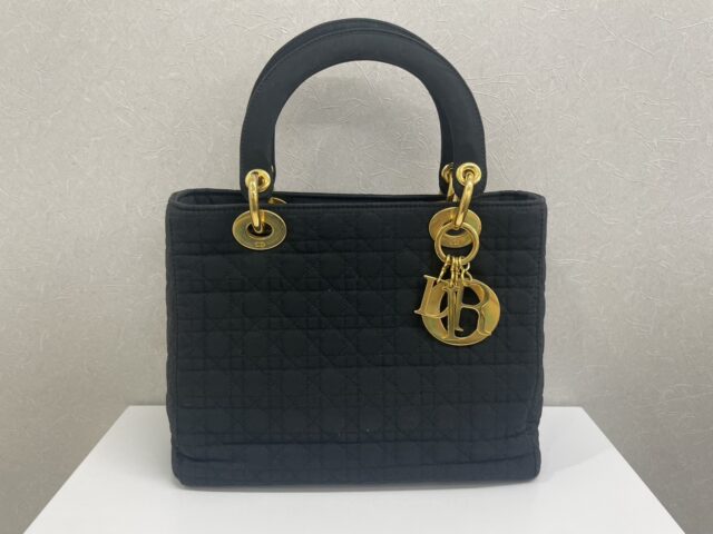 Christian Dior レディディオール カナージュ ナイロン ハンドバッグ