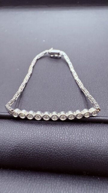 K18WG 貴金属 ブレスレット アクセサリー ダイヤ