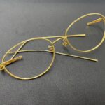 金 K18 メガネフレーム 金縁 金枠 メガネ 貴金属 19.6g