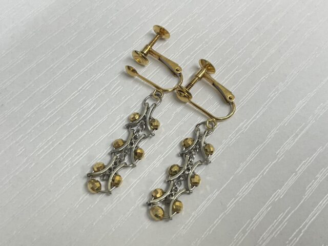金 K18/K18WG イヤリング 4.8g アクセサリー 貴金属