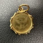 金 K22 プライズ ジュエリー モダンフラワー 金貨 1.6ｇ