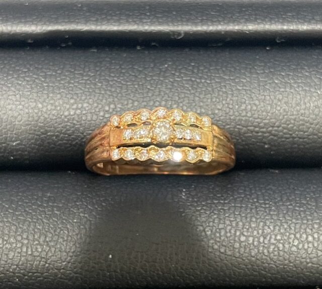 金 K18 リング 4.8g md0.21ct 指輪 アクセサリー