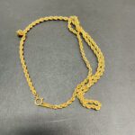 金 K18 チェーンロープネックレス 10.6g アクセサリー 