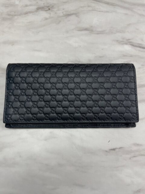 GUCCI グッチ マイクロGG ブラックレザー 長財布 付属品有