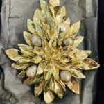 YSL イブ・サンローラン 金メッキ ブローチ ブランド品 小物