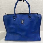 ジミーチュウ JIMMY CHOO ファイングレイニーカーフレザー・トップハンドルバッグ