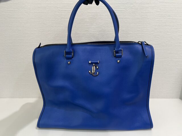 ジミーチュウ JIMMY CHOO ファイングレイニーカーフレザー・トップハンドルバッグ