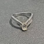 K18/Pt900 石の取れた指輪 アクセサリー