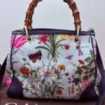 GUCCI バンブー フローラキャンバス 2wayトートバッグ