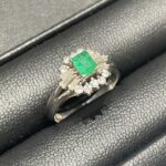Pt900 エメラルド リング 5.7g E0.37ct 宝石 ジュエリー