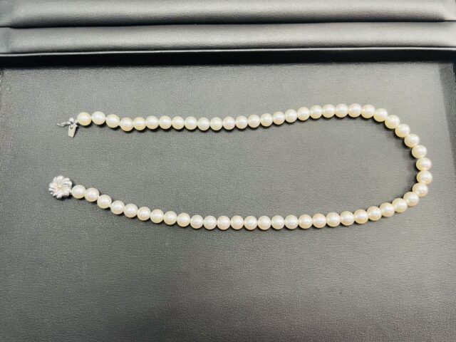 パール ネックレス 6.3~6.6mm 留め具 K14WG 真珠