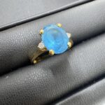 金 K18 750 リング 宝石、md付 3.8g ジュエリー 貴金属