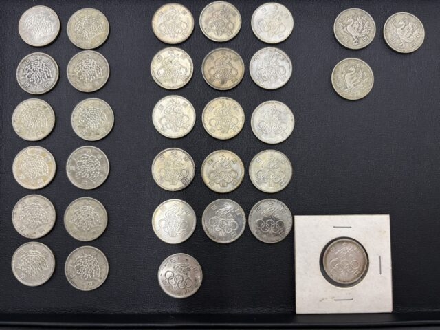 100円銀貨 古銭 記念硬貨 記念銀貨 稲穂 オリンピック 鳳凰 計32枚