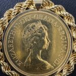 金 K22 ソブリン金貨 枠K18 エリザベス女王 ネックレストップ