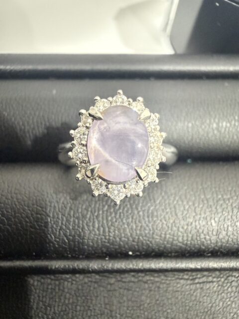 サファイア スターサファイア プラチナ ダイヤモンド メレダイヤ 指輪 リング